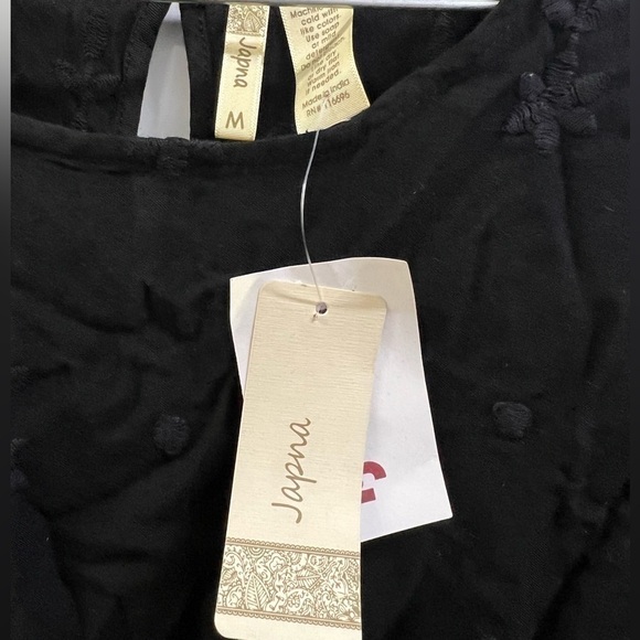 NWT Japna Black Boho Blouse - Picture 3 of 3